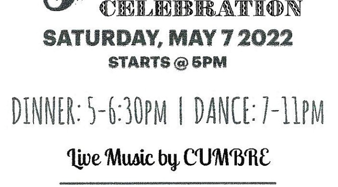 Cinco de Mayo Celebration, dinner/dance to be held May 7